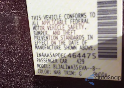 2014 Nissan Maxima 3.5 Sv из США, поврежденный, VIN 1N4AA5AP0EC464475